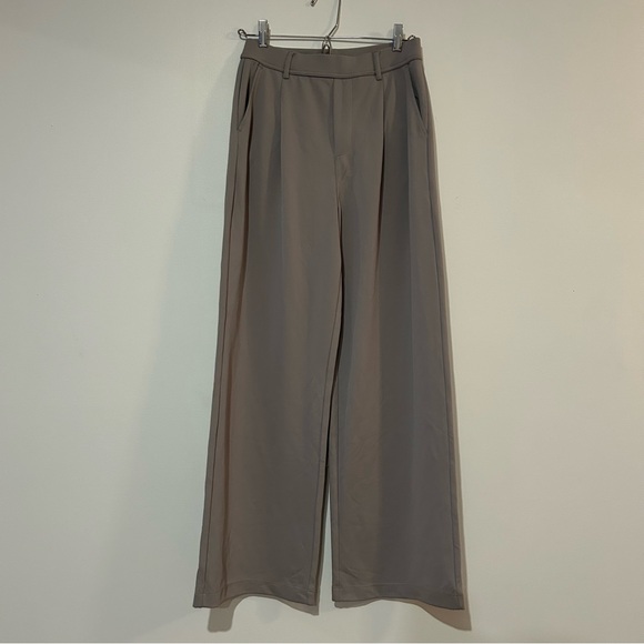HALARA Pants - HALARA Wide-Leg Work Pull on Pants Gray Size Small